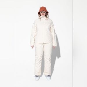 Rtr SZ Medium m Halfdays Lawrence Jacket oatmilk cream color ski coat puffer